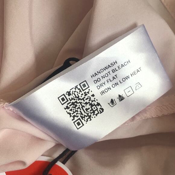 Cider Light Pink MESH U-NECKLINE TIERED BOWKNOT MINI DRESS Size XL NWT - Picture 11 of 12